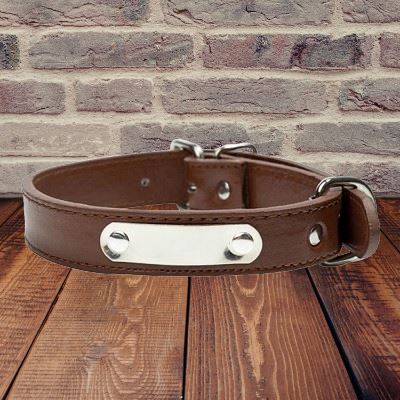 Collier de Chien - LeatherDogCollar™ - Marron - Mon chien confortable