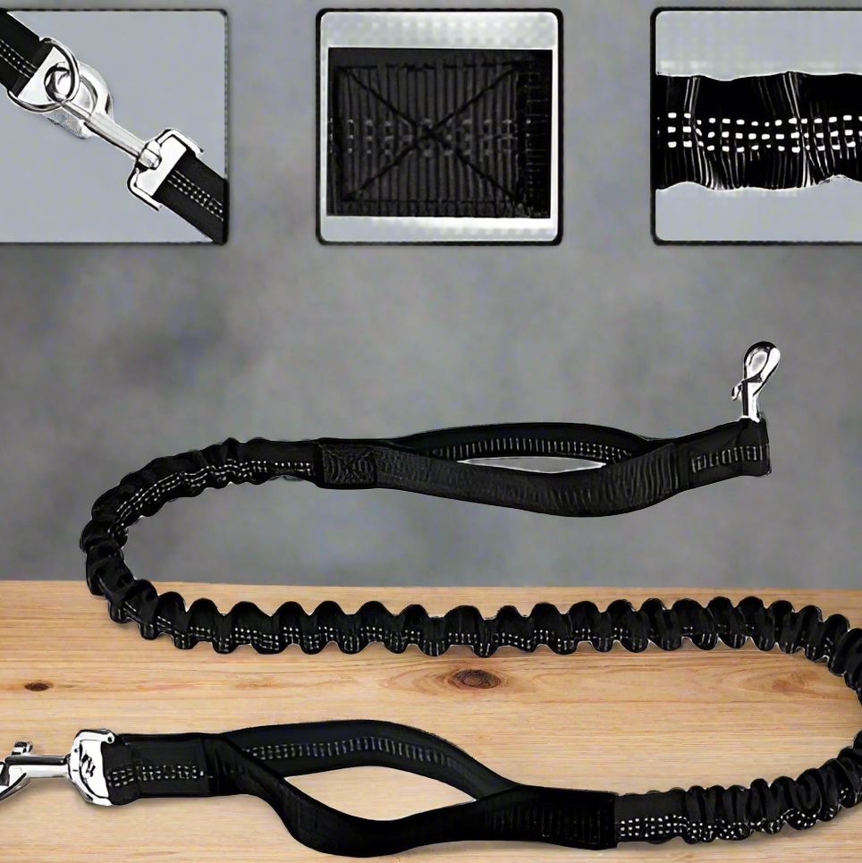 Laisse Chien - HandFreeDogLeash™ - Noir - Mon chien confortable